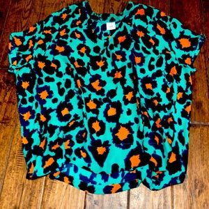 CAbi leopard print top M